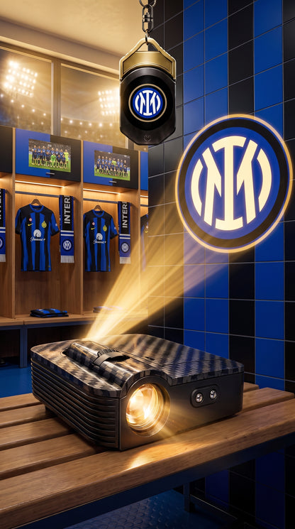 Proyector de bienvenida de equipos